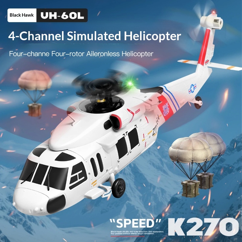 Rc Helicopter Gyro - Wltoys K270 Black Hawk Uh 60l
